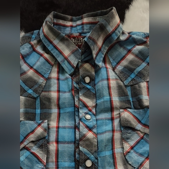 Men's Snap Front Plaid Shirt - Picture 3 of 5